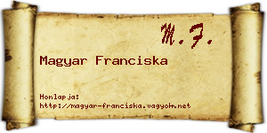 Magyar Franciska névjegykártya